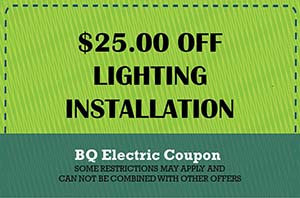 BQ Electric Lighting Installation Coupon
